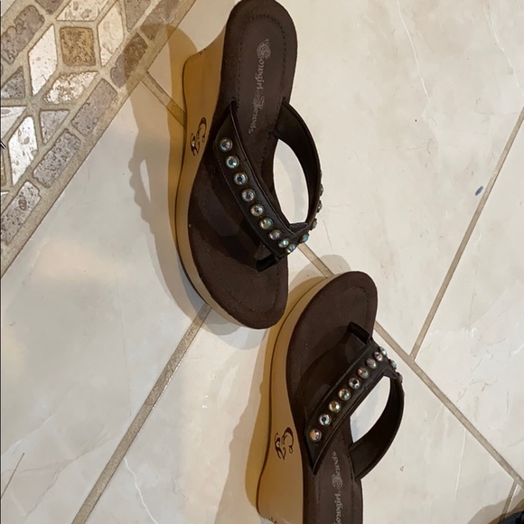 *Gorgeous* Cowgirl Jewels Swarovski crystal wedge - Picture 3 of 6